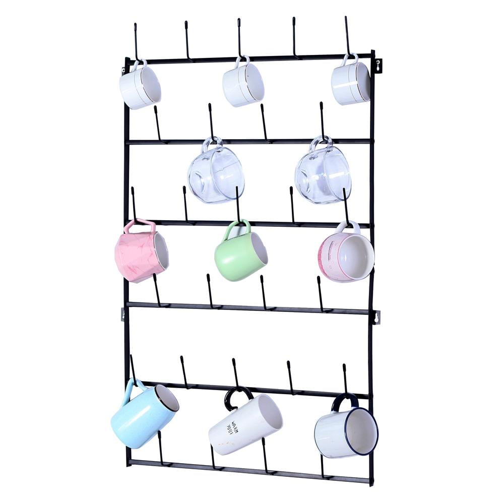 Ktaxon 6Tier Coffee Mug Rack Cup Holder, Wall Mounted Storage Display