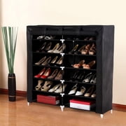 Ktaxon 6 Tiers 36 Pairs Shoe Rack Shoe Shelf Shoe Storage Cabinet Organizer Space Saving Shoes Tower with Dustproof Cover Closet for Entryway Bedroom Living Roo