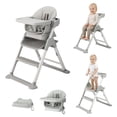 thumbnail image 1 of Ktaxon 6-in-1 Convertible Baby High Chair, Foldable Space Saver Highchair with Kitchen Standing Tower, Booster Seat for Toddlers 6M-5Y, Grey, 1 of 9