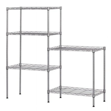 Ktaxon 60"x22"x12" Heavy Duty 5-Tier Wire Shelving Rack Adjustable Shelf Storage Silver