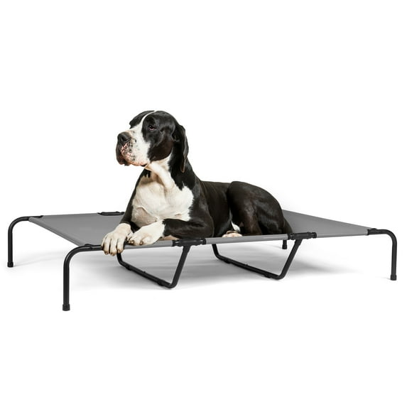 Ktaxon 63"D x 37"W Elevated Raised Cooling Cots Bed for Large Dogs, Portable Indoor & Outdoor Pet Hammock with Skid-Resistant Feet