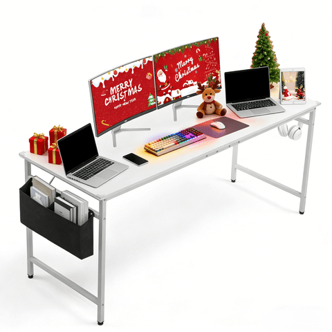Ktaxon 63" Wood Computer Desk PC Laptop Study Table Workstation Home Office Furniture, White