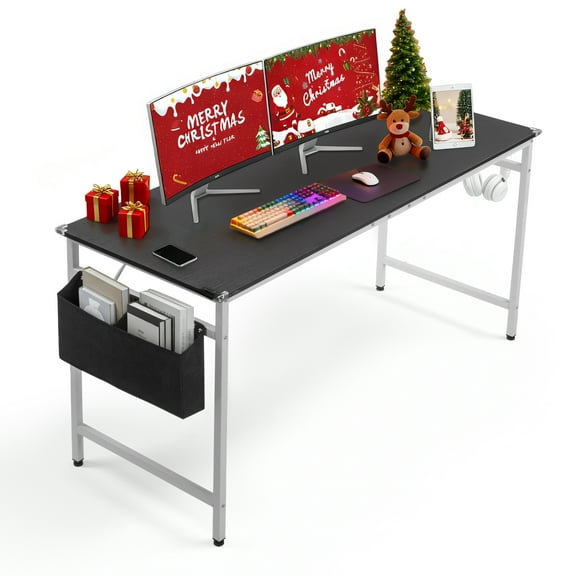 Ktaxon 63" Wood Computer Desk PC Laptop Table Workstation Study Home Office Furniture, Black