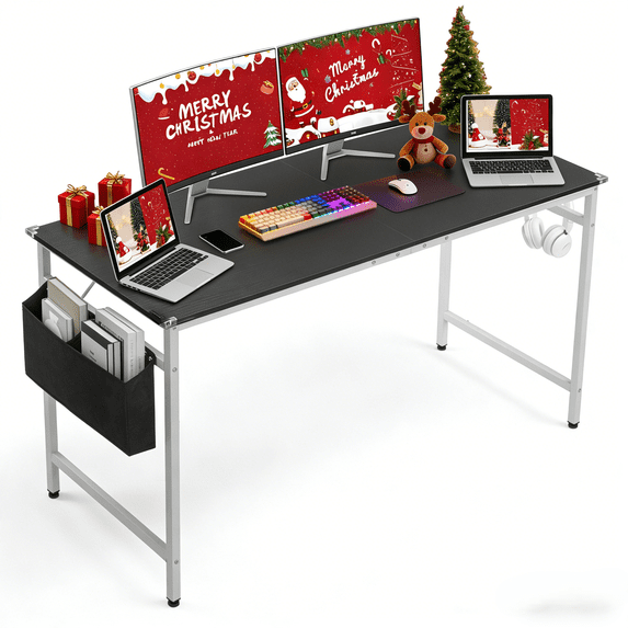 Ktaxon 63" Wood Computer Desk PC Laptop Table Workstation Study Home Office Furniture, Black