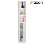 Ktaxon 67" H Bathroom Cabinet 5-Tier, Slim Narrow Storage Tower for Living Room, Kitchen, White