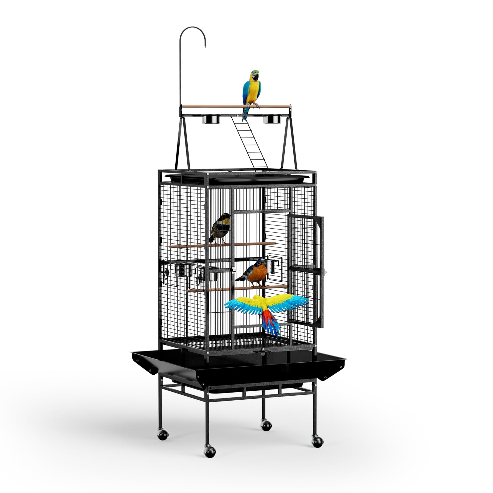 Curated visual reference: Gallery Detail: Ktaxon 82 68In Wrought Iron Bird Cage Portable Travel Carrier