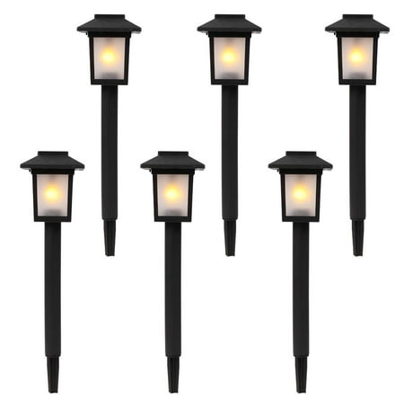 Ktaxon 6PCS Solar Pathway Lights Outdoor Waterproof Auto On/Off Solar Garden Lights