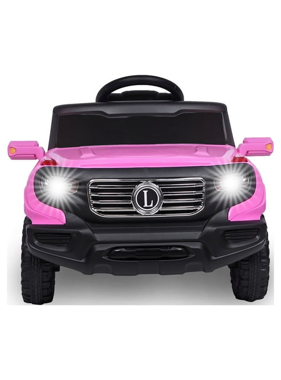 Ktaxon 6V Kids Ride On Car RC Remote Control Battery Powered w/ LED Lights, 3 Speed