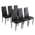 thumbnail image 1 of Ktaxon 6pcs  Dining Chairs Dining Set of 6 High PU Leather High Back ,Black, 1 of 6