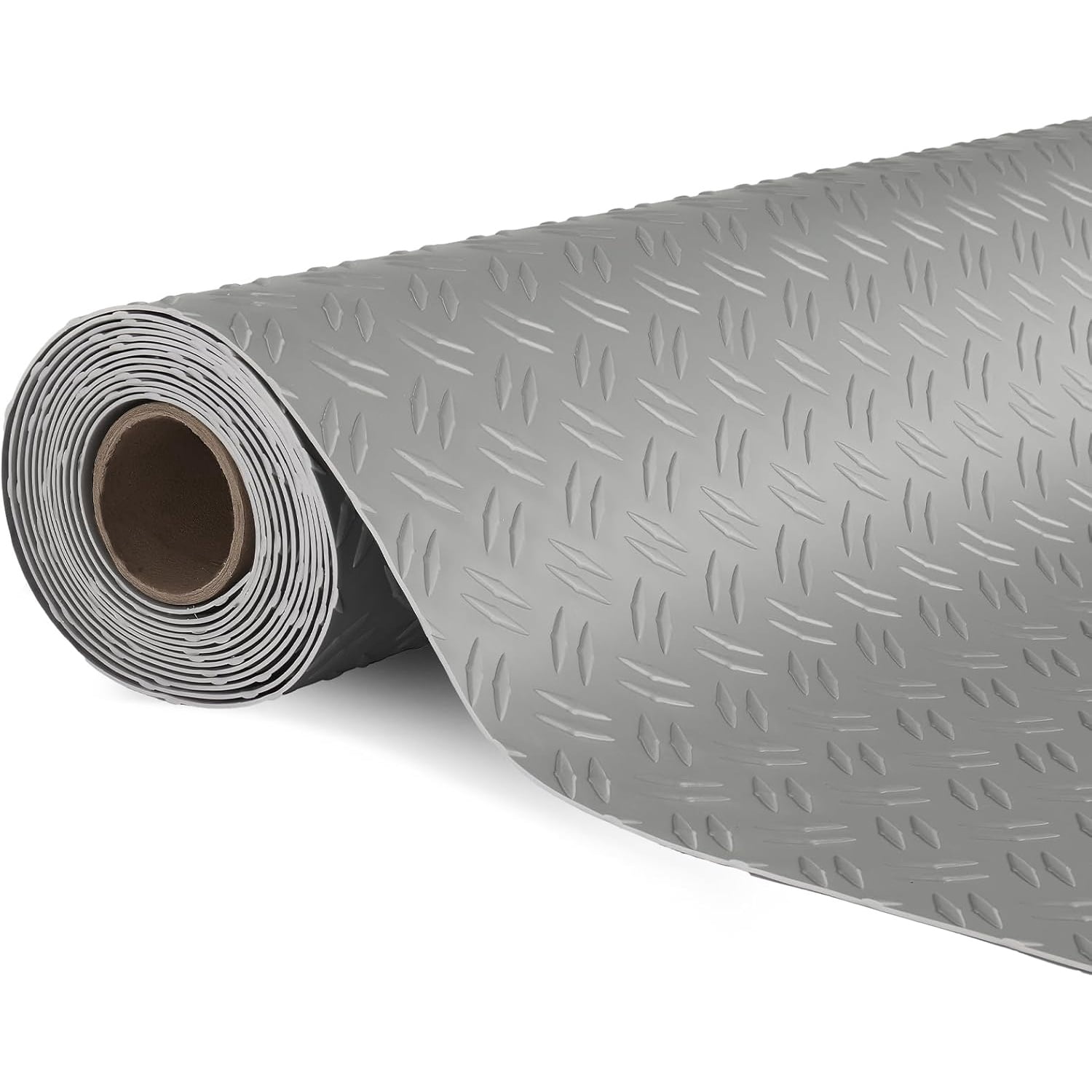 Ktaxon 7.5 x 17 FT Garage Floor Mat, Thickened Diamond Plate PVC Garage Mats Flooring Roll for Under Car, Garage Car Parking Mats for Compact SUVs, Sports Car