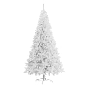 Ktaxon 7.5ft White Christmas Tree Artificial Christmas Tree Seasonal Holiday Decoration w/ 1,500 Branch Tips, Stand