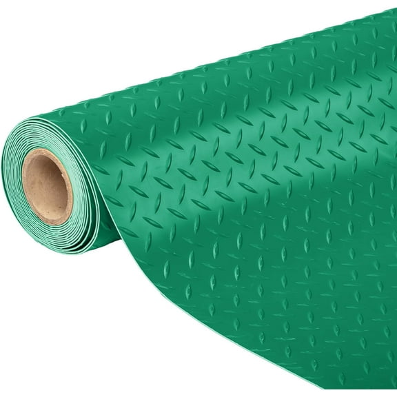 Ktaxon 7.5x17 FT Garage Floor Mat for Under Car,Thickened PVC Roll Floor matsWaterproof Non Slip Parking Mat,Green