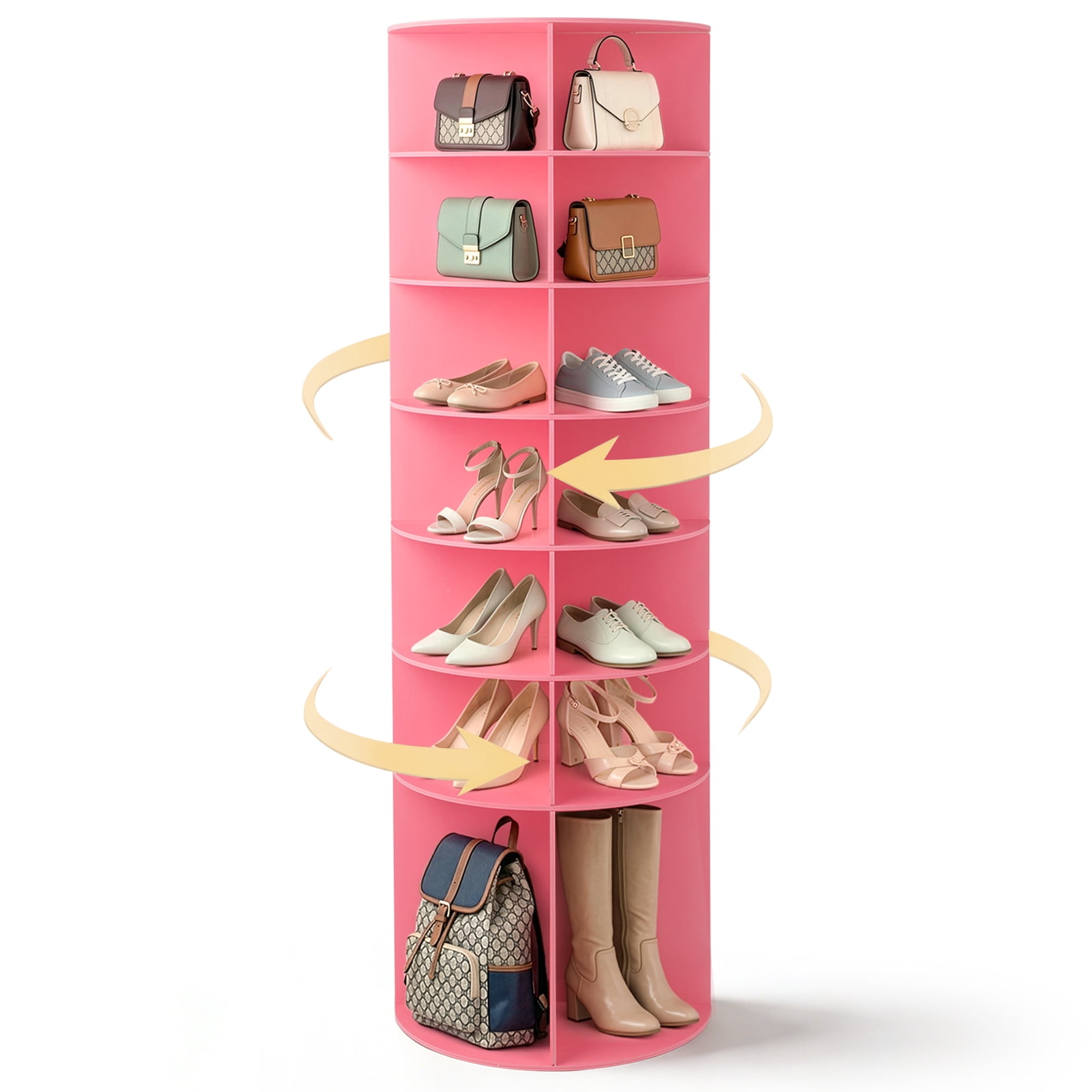 Ktaxon 7-Tier Rotating Shoe Rack Tower, Free Standing 360