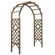 Ktaxon 7' Wooden Arbor Garden Arbor Trellis Arch Outdoor Backdrop Stand Archway for Plants Wedding, Diamond-shaped