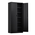 thumbnail image 1 of Ktaxon 71"H Metal Garage Storage Cabinet, Heavy Duty Steel Utility Locker with 5 Adjustable Shelves, for Home, Office, Warehouse, Garage, Black, 1 of 10