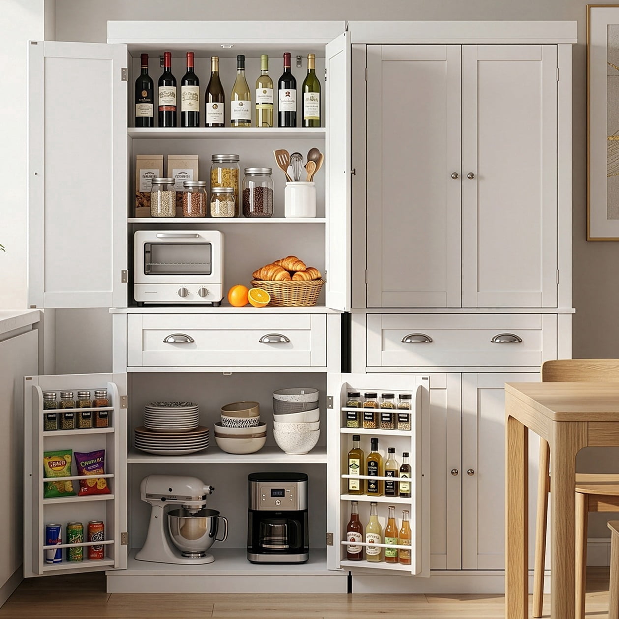 Sauder, Two-Door Storage Cabinet, 427958, Rural Pine finish
