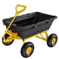 thumbnail image 1 of Ktaxon 770lbs Heavy-Duty Garden Cart, Steel Frame & Removable Panels, Yellow & Black, 1 of 9