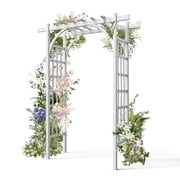 Ktaxon 7FT Garden Arbor Arch PVC Wedding Arch for Patio Garden Climbing Plant Party