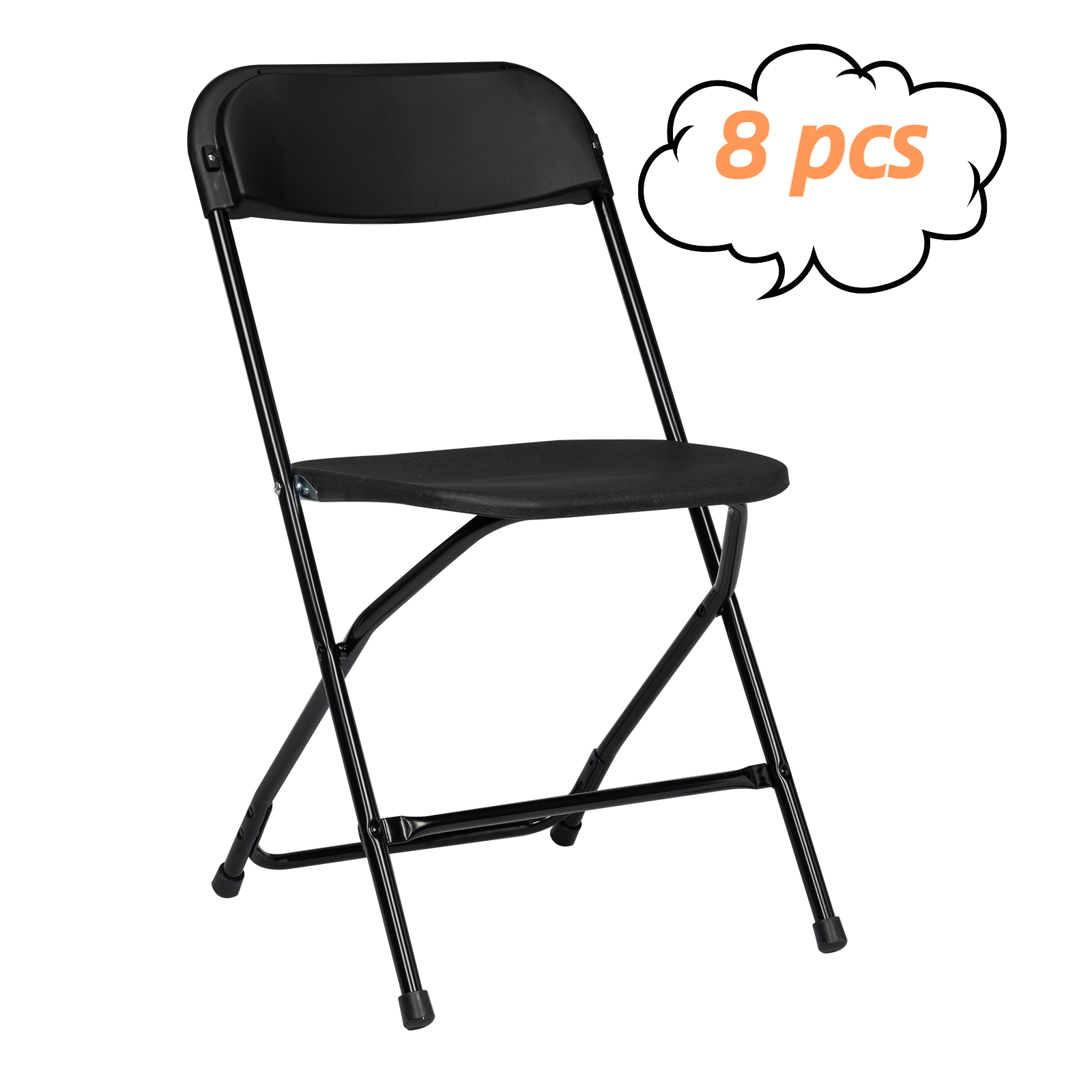 Ktaxon 8 Pack Folding Chairs Plastic Portable Chair, Event Chair, for
