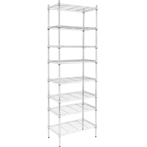 Ktaxon 8-Tier Wire Shelving Unit, Steel Storage Rack for Office Kitchen 23.6" W x 14" D x 71" H, Silver