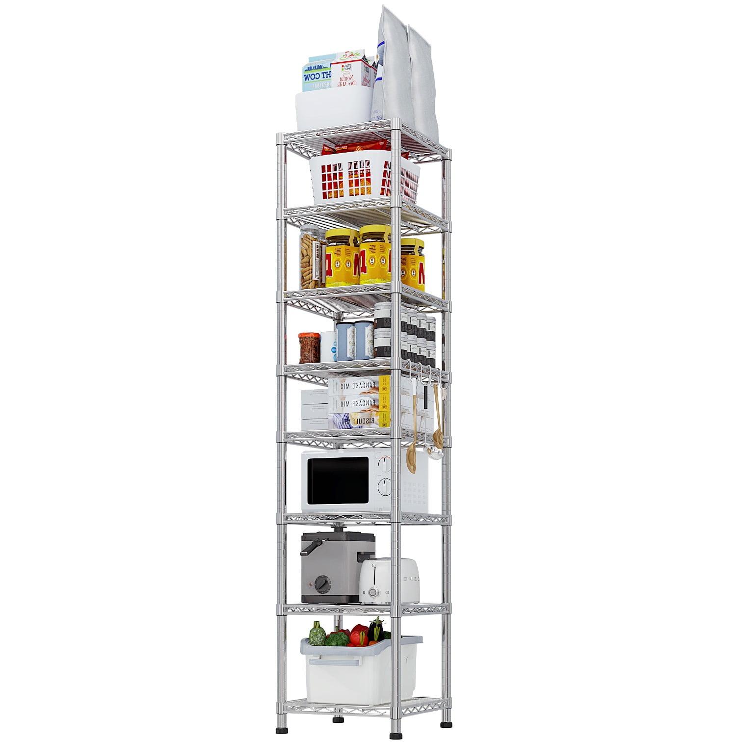 Ktaxon 8-Tier Wire Shelving Unit, Steel Storage Rack for Office