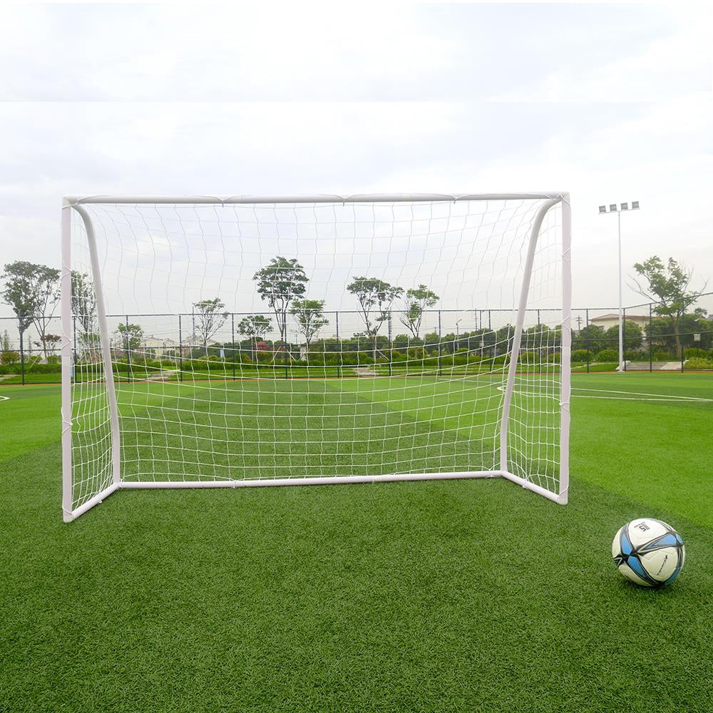 Ktaxon Durable PVC Backyard Soccer Goal Frame Net, 8' x 5', White, 4.4kg