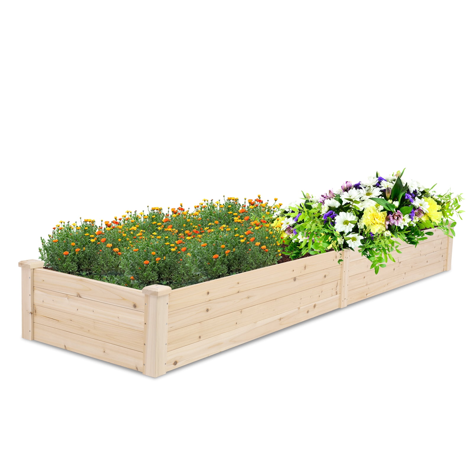 Ktaxon 8'x2' Wooden Raised Garden Bed Planter