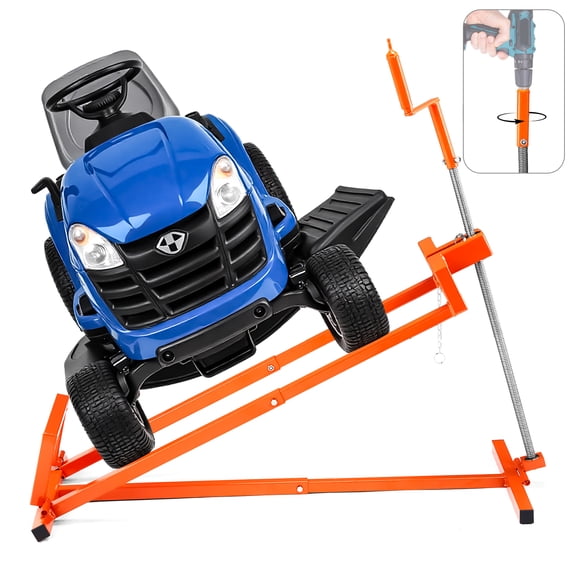 Ktaxon 880lb Lawn Mower Lift Jack, Telescopic Maintenance Jack for Tractors & ATVs, Orange