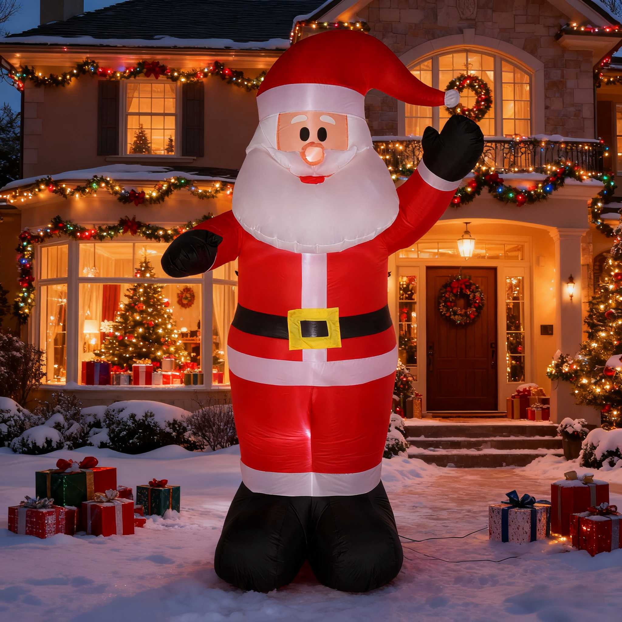 Ktaxon 8Ft Christmas Inflatable Decorations Santa Claus Decoration, Blow up Santa Decor