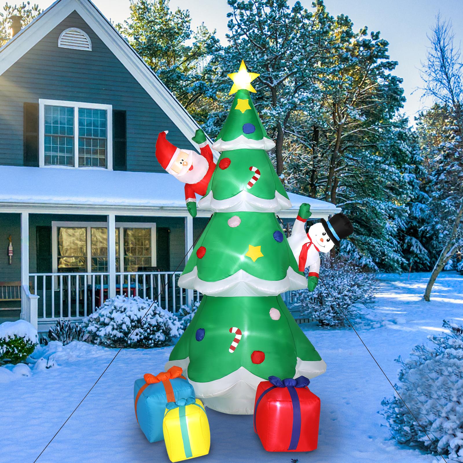 Ktaxon 8ft Large XMAS Decor Inflatable Outdoor Christmas Tree With LED 