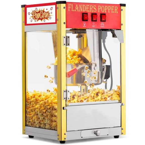 Ktaxon 8oz Popcorn Maker Machine, 32 Cups, Countertop Popper with Kettle, ETL, Red