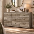 thumbnail image 1 of Ktaxon 9 Drawer Dresser Wood Dresser Storage Cabinet Drawer Organizer Chest of Drawers, Gray, 1 of 11