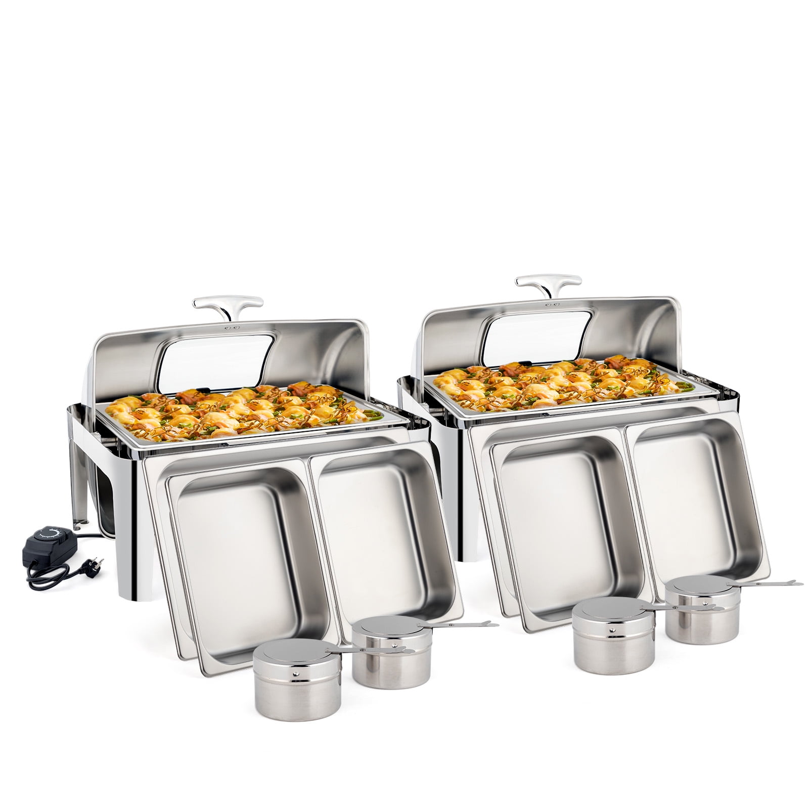 Electric Chafing Dish Buffet Set 9 Quart Food Warmer Buffet Servers and  Warmers with Covers Warmer for Parties Stainless Steel - AliExpress