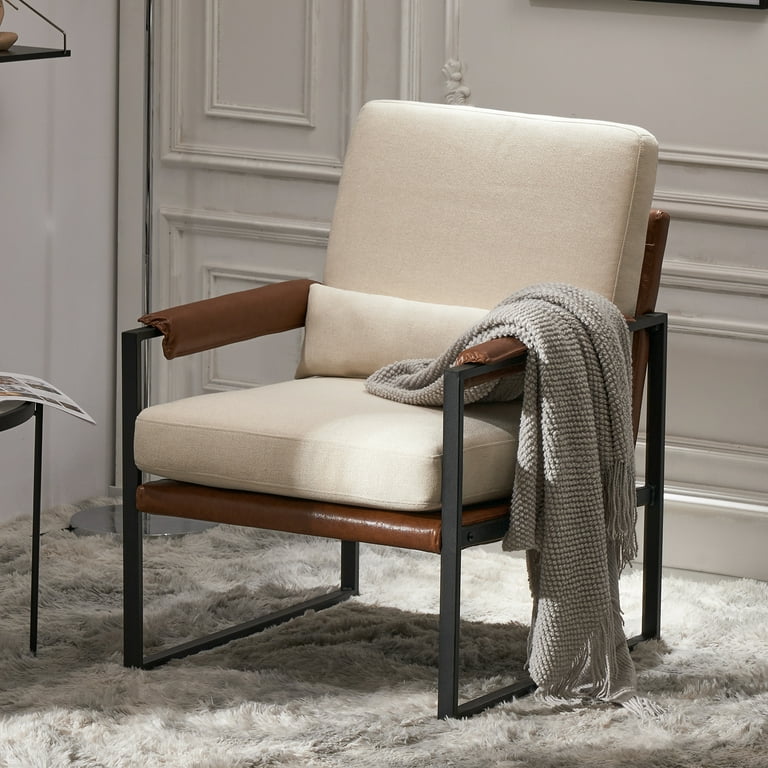 White chair 2024 black frame