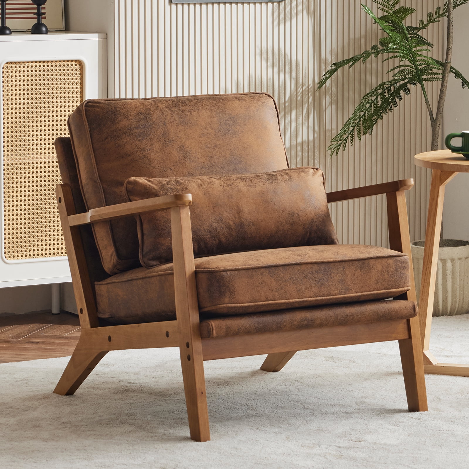 Ktaxon Blue Chenille Accent Chair, Upholstered Armchair with