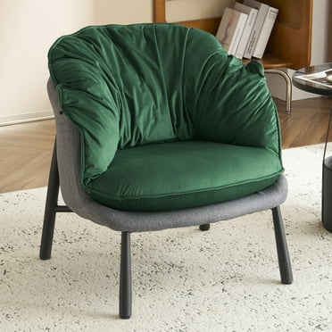 Ktaxon Accent Chair Upholstered Armchair, Reading Club Nest Chair for Living Room Bedroom Furniture Green