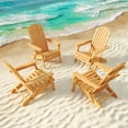 thumbnail image 1 of Ktaxon 4 Pieces Folding Wooden Adirondack Chair with Natural Finish, Patio Wood Chair, 1 of 7