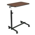 thumbnail image 1 of Ktaxon Adjustable Lap Desk Overbed Bedside Table with Wheels for Home Office, Wood Grain, 1 of 14
