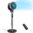 thumbnail image 1 of Ktaxon Air Circulator Pedestal Fan, 32-Speed Standing Fan with Remote, 120° Oscillating Standing Fan for Whole Room, 39-46'' Adjustable Height, 12H Timer, DC Motor, Quiet Fan for Bedroom, 1 of 12