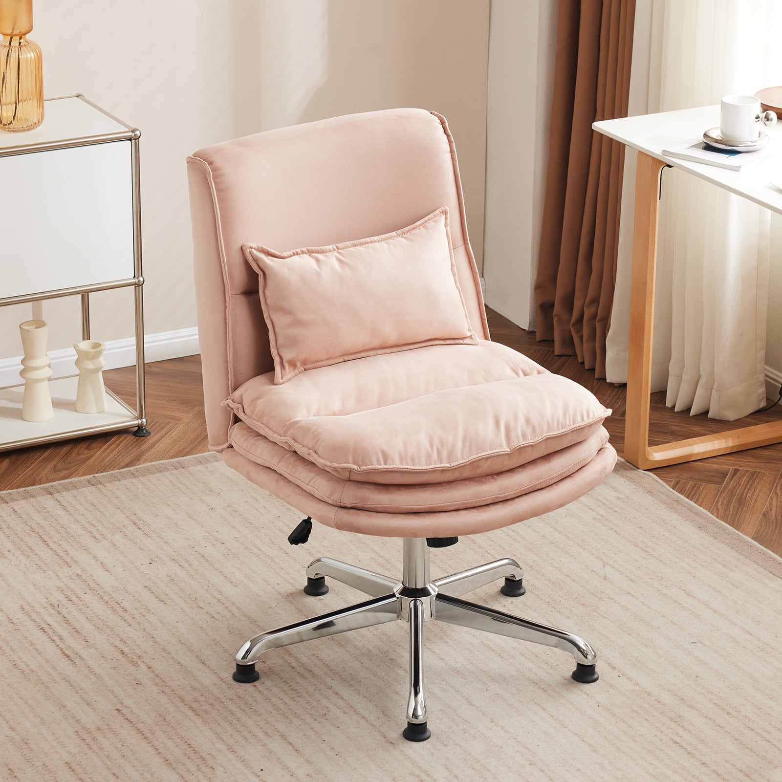 Ktaxon Armless Office Chair Microfiber Study Chair Adjustable Swivel