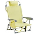 thumbnail image 1 of Ktaxon Backpack Beach Chair, 5-Position Protable  Beach Chair, Light-Weight Foldable Camping Chair with Back Storage Bag & Cooler Pouch and Side Bags for Beach Poolside (Low, Yellow), 1 of 10