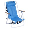 thumbnail image 1 of Ktaxon Backpack Beach Chair, Outdoor 4-Level Adjustable Folding Chair, Protable Seating with Cup Holder & Removable Headrest, Blue, 1 of 10