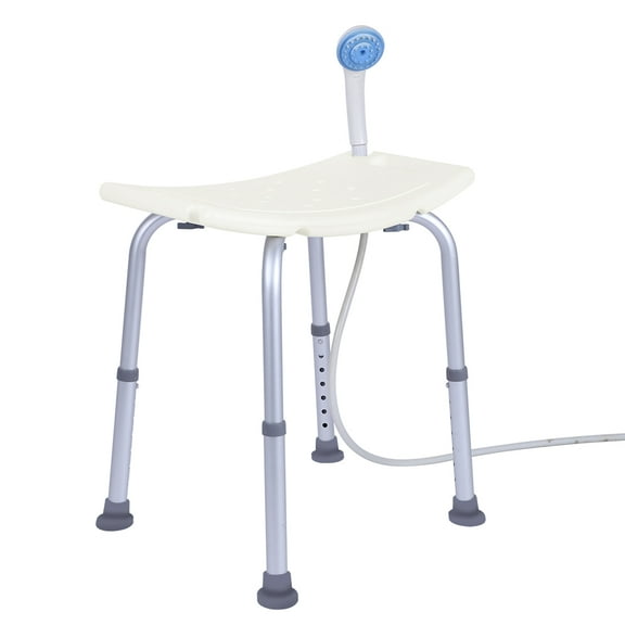 Ktaxon Bath Shower Chair Adjustable Medical 7 Height Bench Bath Stool Seat,White