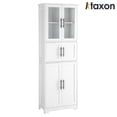 thumbnail image 1 of Ktaxon Bathroom Cabinet Tall, Storage Cabinet, Floor White Wooden Kitchen Cupboard w/ 6 Doors & Adjustable Shelf, 1 of 17