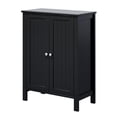 thumbnail image 1 of Ktaxon Bathroom Floor Cabinet Storage with 2 Doors and Adjustable Shelves, Black, 1 of 10