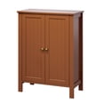 thumbnail image 1 of Ktaxon Bathroom Floor Cabinet Storage with 2 Doors and Adjustable Shelves, Brown, 1 of 10