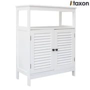 Ktaxon Bathroom Floor Cabinet, Wooden Storage Cupboard with 2 Shutter Doors & Adjustable Shelf, White