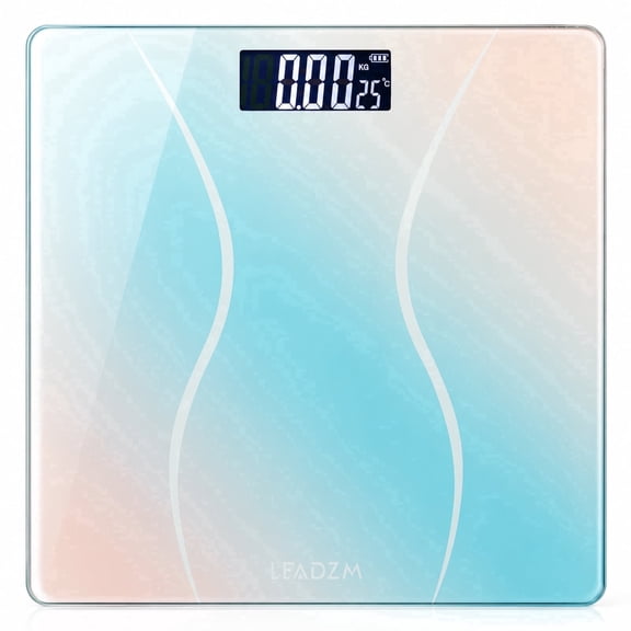 Ktaxon Bathroom Weight Scale, Highly Accurate Digital Bathroom Body Scale, Measures Weight up to 180kg/396 lbs., Candy Color Gradient