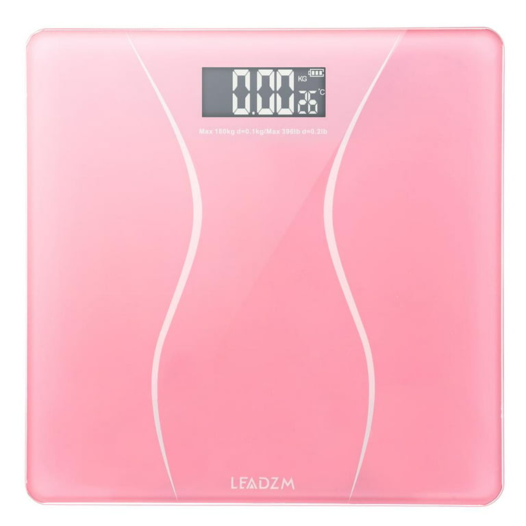 FITINDEX Bathroom Scale for Body Weight, Clear Digital Weighing Scale with  Large LCD Display, High Precision Sensors, Transparent and Slim Tempered