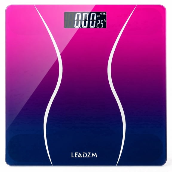 Ktaxon Bathroom Weight Scale, Highly Accurate Digital Bathroom Body Scale, Measures Weight up to 180kg/396 lbs., Purple Gradient